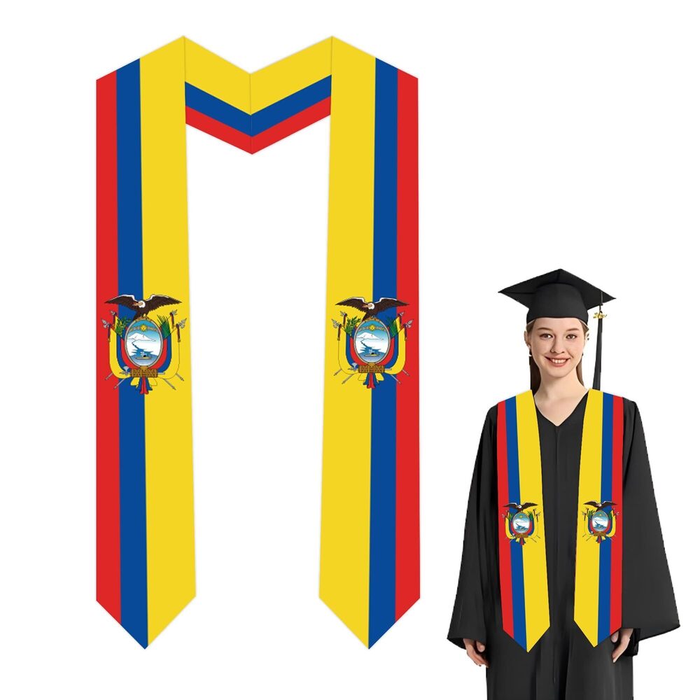 3636 National Flag Graduation Stole Embroidery Sash for Study Aboard